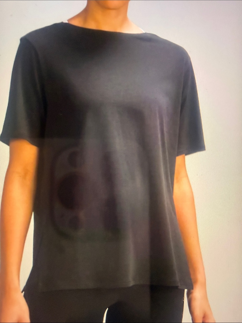 lululemon athletica Black Short-Sleeve Boatneck Relaxed Tee